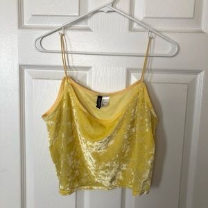 Two H&M Velvet Crop Tops *New w/o tags